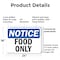 Signmission Food Only, 24 in W x Rectangle, Plastic OS-2PACK-NS-P-1824-L-12826 - alternate 4